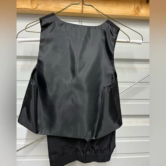 Boys 3 piece black suit and white shirt